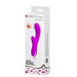 Vibrator Rabbit Cu Functie De Incalzire Cornelius, Violet, 21 cm, Pretty Love