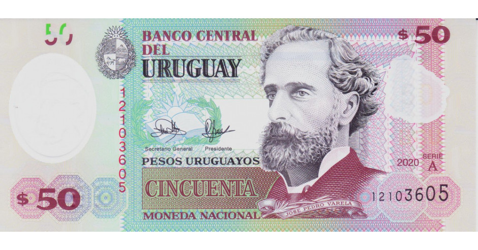 Bancnota Uruguay Pesos Uruguayos P Unc Polimer Okazii Ro