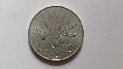 Italia-10 Lira 1950 foto