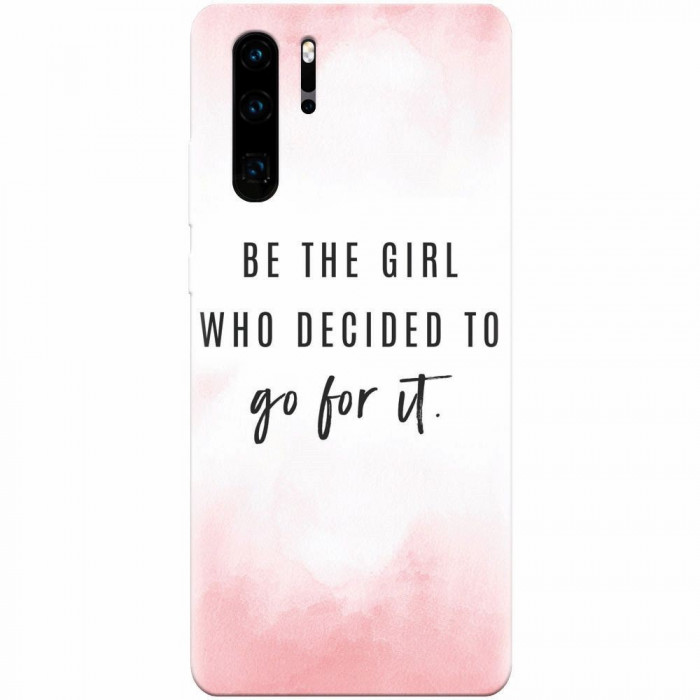 Husa silicon pentru Huawei P30 Pro, Quotes Pink