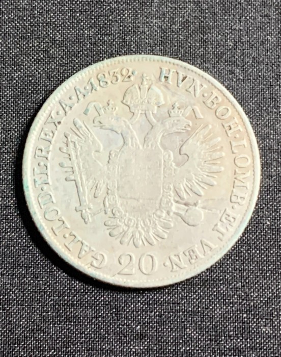 Moneda 20 Kreuzer 1832 Austria semn monetarie A Viena