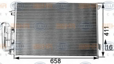 Condensator / Radiator aer conditionat OPEL VECTRA C GTS (2002 - 2016) HELLA 8FC 351 300-301 foto