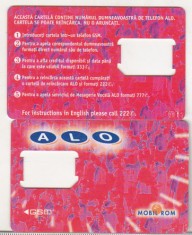 bnk card Romania - Alo Mobil Rom - suport SIM - RO-DIA-ALO-GSM-0001I