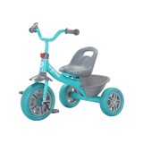 Tricicleta copii U-Grow verde/turcoaz, 2-6 ani, cu pedale, cos jucarii, cadru otel, roti EVA, sezut reglabil, max 30kg