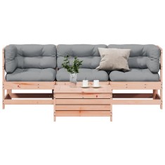vidaXL Set mobilier de grădină cu perne, 4 piese, lemn masiv douglas 3250790