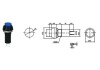 Intrerupator OFF-ON albastru prin apasare cu retinere rotund 1A 230VAC PBS 11C, Oem
