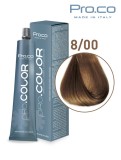 Vopsea de par profesional PRO.COLOR 100 ml - Pro.Co - 8/00 BLOND DESCHIS INTENS