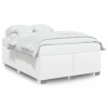 VidaXL Cadru de pat, alb, 140x190 cm, piele ecologică 3284557