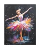 Tablou pictat manual, Balerina, gratie, 90x70cm ulei pe panza in cutit efect 3D, gata de expus pe perete