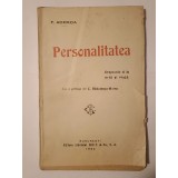 F. Aderca - Personalitatea (cu o prefață de C. Rădulescu-Motru) (1922)