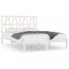 Cadru de pat King Size, alb, 150x200 cm, lemn masiv de pin