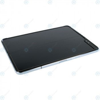 Samsung Galaxy Fold 5G (SM-F907B) Unitate de afișare spațiu complet argintiu GH82-21195A foto