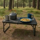 Masă Pliabilă din Aluminiu Neagră pentru Camping și Outdoor, CMCLASS