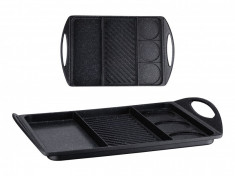 Tava Grill din Aluminiu 3 in 1 cu interior Granit, 42 cm foto