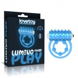 Inel erectie fosforescent cu vibratii Lumino Play 2, Lovetoy