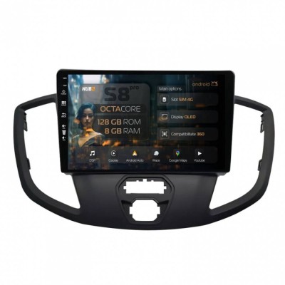 Navigatie Ford Transit (2014-2020) 8GB RAM Android 13 Octacore Slot Sim 4G DSP GPS Wi-FI Carplay Android Auto USB Bluetooth Waze Touchscreen 9 Inch foto