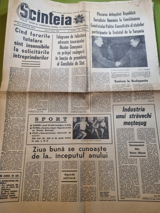 scanteia 17 martie 1969-art. satu mare,opera romana