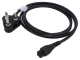 Cablu 3x0,75mm&sup2; IEC C5 mamă 1,8m negru LIAN DUNG LT-431X H05VV-F3X0.75BLK