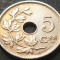 Moneda istorica 5 CENTIMES - BELGIA, anul 1925 *cod 3003 A = BELGIQUE