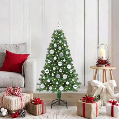 vidaXL Brad de Crăciun artificial Verde 120 cm PVC și Oțel și Plastic 3396896 foto