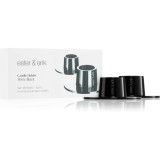 ester &amp; erik accessories shiny black sfeșnic 2 buc