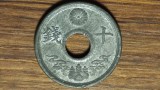 Japonia - moneda de colectie WW2 zinc - 10 sen 1944 / 年九十和昭 -Shōwa- f frumoasa !, Asia