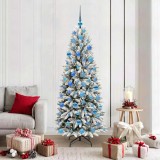 VidaXL Brad de Crăciun artificial cu 300 LED Alb 73 x 73 x 180 cm 3396052