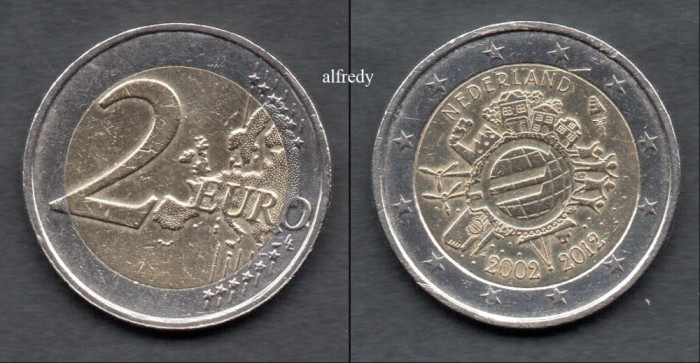 OLANDA 2012, 2 euro, 10 euro