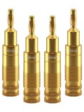 Set 4 mufe Banana 4mm Premium Clicktronic pentru cablu 6.0mm2 Conexiuni Audio de Inalta Calitate 53983