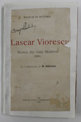 Lascar Viorescu, o icoana a Moldovei din 1851/ W de Kotzebue foto