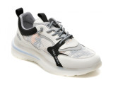 Pantofi sport GRYXX albi, 9089, din material textil si piele naturala
