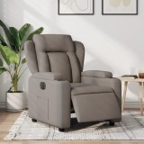 VidaXL Fotoliu rabatabil electric, gri taupe, material textil