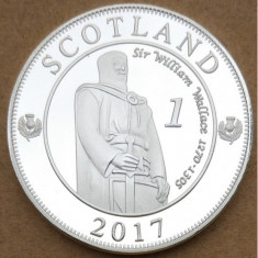 Scotia 1 ryal 2017 UNC William Wallace 40mm