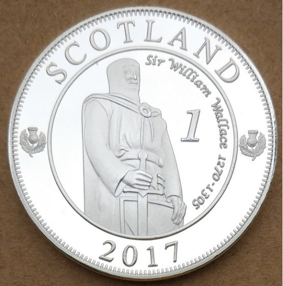 Scotia 1 ryal 2017 UNC William Wallace 40mm