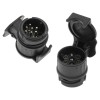 Adaptor Priza Remorca 13 pini tata la 7 pini mama, Plastic si Alama, 51x46x69mm