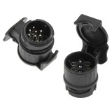 Adaptor Priza Remorca 13 pini tata la 7 pini mama, Plastic si Alama, 51x46x69mm