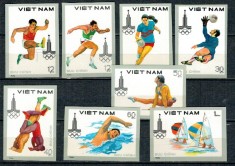 Vietnam 1980 - Jocurile Olimpice, sport, serie ndt neuzata