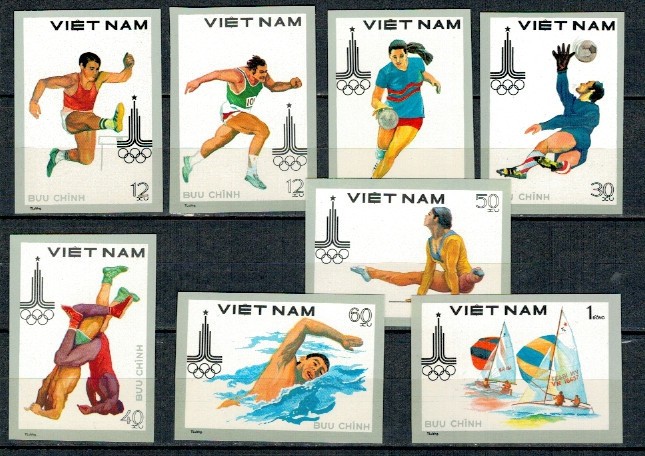 Vietnam 1980 - Jocurile Olimpice, sport, serie ndt neuzata