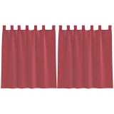 Cumpara ieftin Perdele Voile cu buzunare pentru bare 2 buc Rosu Vin