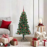 VidaXL Pom de Crăciun Artificial pentru Colț Verde 120 cm PVC și Metal 3397241