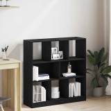 vidaXL Dulap cu cărți stejar negru 97,5x29,5x100 cm lemn prelucrat