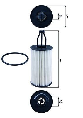 MAHLE OX 814D Filtru ulei foto