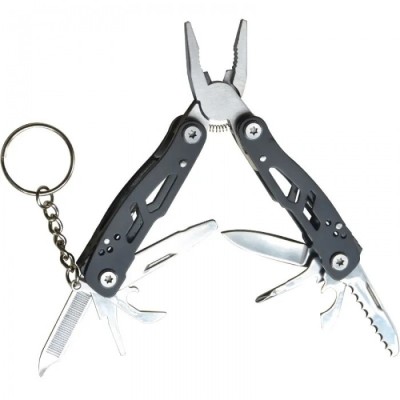 Cleste breloc multifunctional pliabil, 10 functii, negru foto