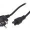 Cablu de Alimentare 3x0,75mm2 cu Ștecăr &icirc;n Unghi și Conector IEC C5