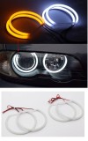 Cumpara ieftin Angel Eyes Cotton Bmw seria 3 E46 alb si semnalizare galbena far cu lupa &reg; ALM