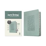 NLT Personal Size Giant Print Bible, Filament Enabled Edition (Red Letter, Leatherlike, Floral Frame Teal, Indexed)