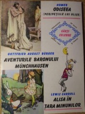 ODISEEA, AVENTURILE BARONULUI MUNCHHAUSEN, ALISA IN TARA MINUNILOR-HOMER, GOTTFRIED AUGUST BURGER, LEWIS CA-196752 foto