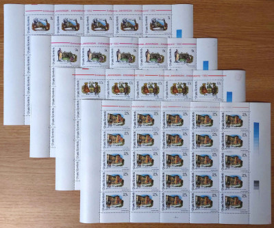 ✅ RO 1992 LP 1303 &amp;quot;Aniversari - evenimente&amp;quot;, serie in coli complete de 25 , MNH foto