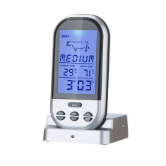 Termometru alimentar digital insertie, pentru gratar, gri, cu tija, model TG01