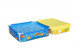 Piscina Patrata My First Frame cu Groapa de Nisip 213 x 122 x 30,5 cm, 561CF, Bestway